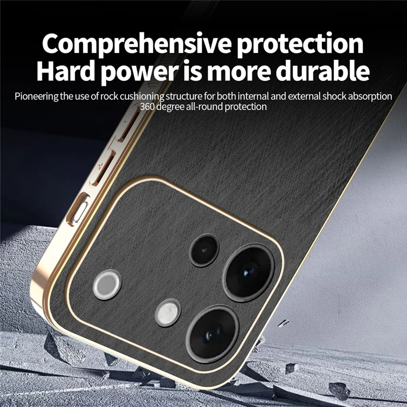 KADEM For vivo S60 5G Case Electroplating Silk Texture PU + TPU Phone Back Cover - Black