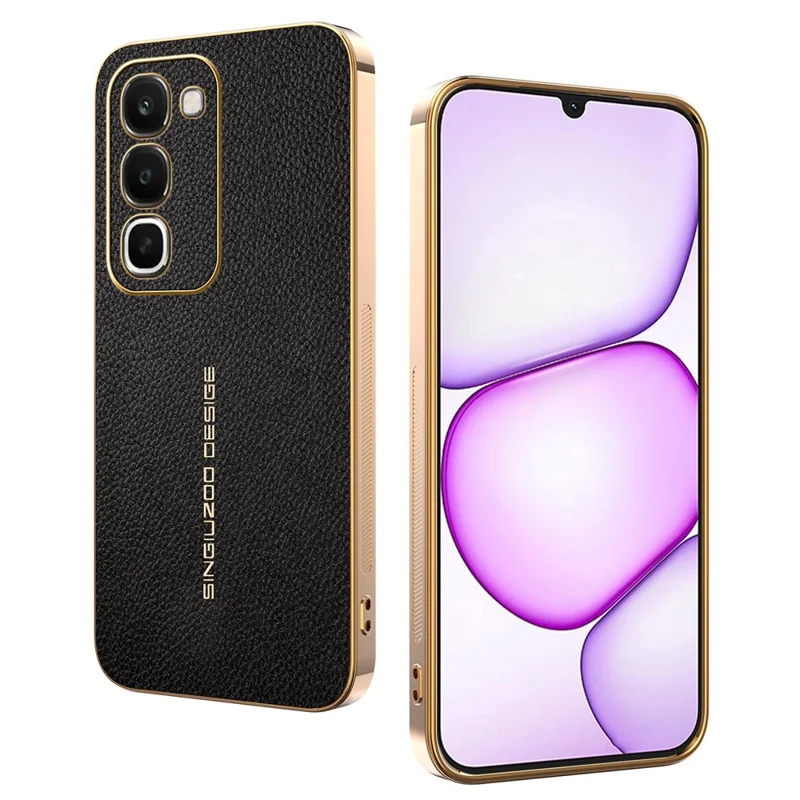 Custodia per Realme C100 4G Anti Graffio con Texture Effetto Coccodrillo in TPU e Pelle PU - Nero
