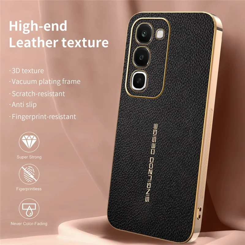 Custodia per Realme C100 4G Anti Graffio con Texture Effetto Coccodrillo in TPU e Pelle PU - Nero