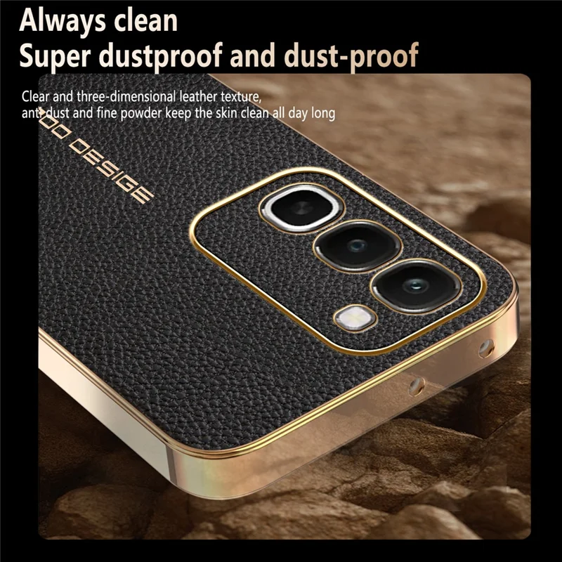 Custodia per Realme C100 4G Anti Graffio con Texture Effetto Coccodrillo in TPU e Pelle PU - Nero