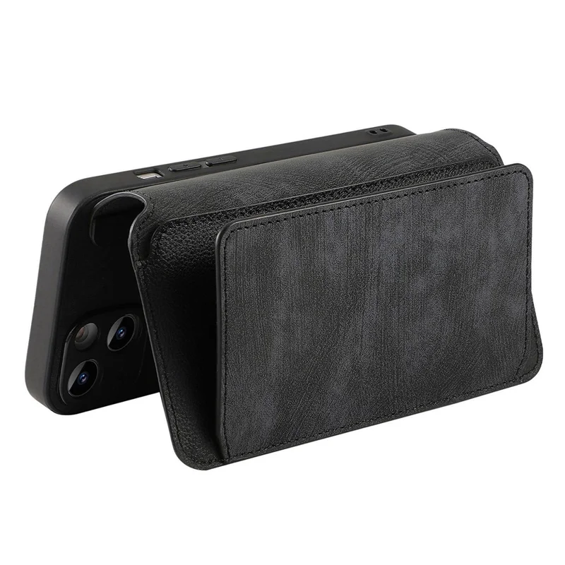 CASENEO for Xiaomi 17T Case Detachable Magnetic RFID Blocking Leather Phone Cover with Tempered Glass Screen Protector - Black