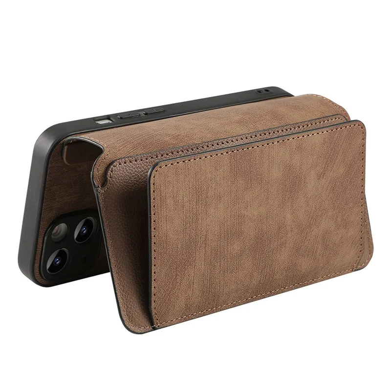 CASENEO for Xiaomi 17T Case Detachable Magnetic RFID Blocking Leather Phone Cover with Tempered Glass Screen Protector - Brown