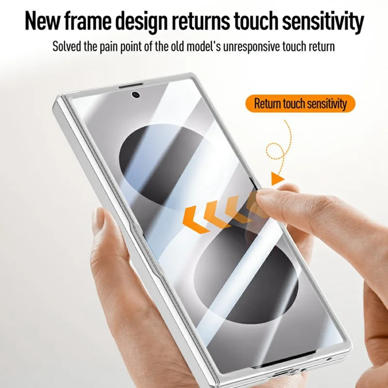 Чехол с магнитом и подставкой для Samsung Galaxy Z Fold8 Ultra, электропокрытие, защитный чехол из поликарбоната с встроенной защитой экрана — черный
