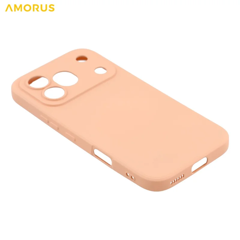 Funda AMORUS para Honor 600 Pro 5G, recortes precisos, fibra interior, cubierta de teléfono resistente a impactos - Rosa