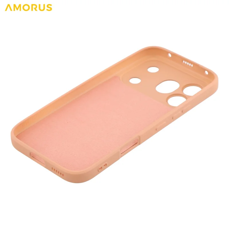 Funda AMORUS para Honor 600 Pro 5G, recortes precisos, fibra interior, cubierta de teléfono resistente a impactos - Rosa