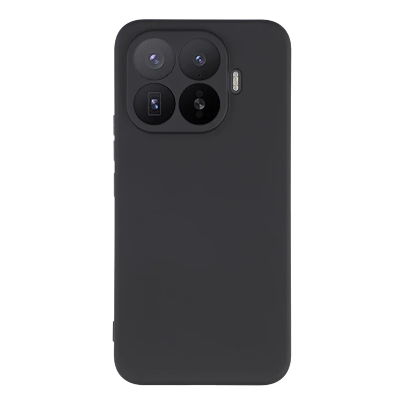 غطاء هاتف من TPU بسمك 2.0 مم لهاتف Xiaomi 17T Pro بتصميم حافة قوسية - أسود