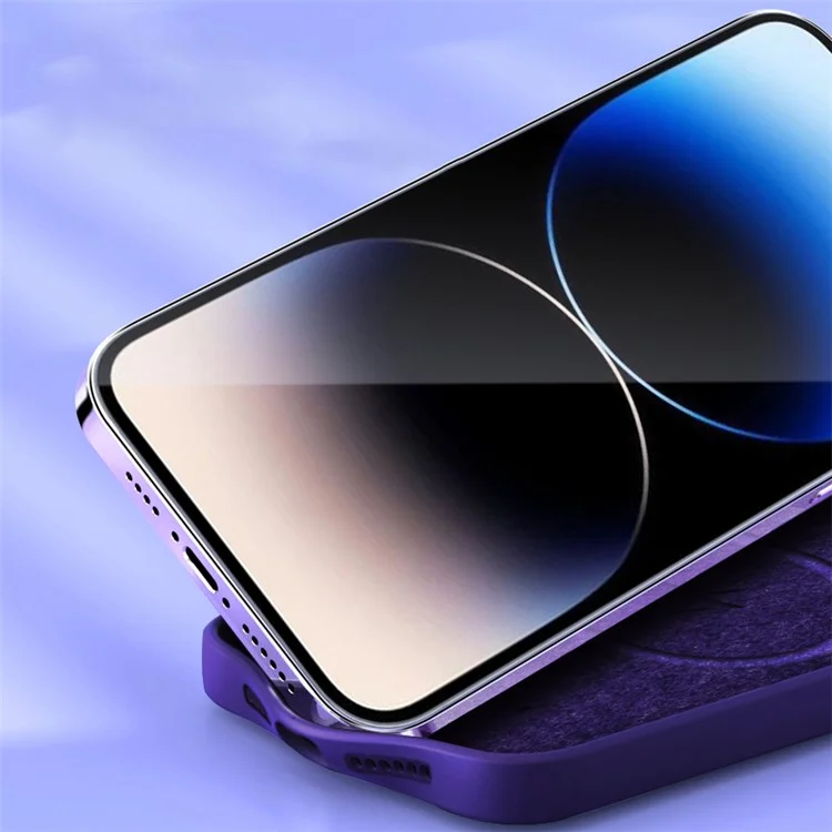 Para Iphone 14 Pro Max Magnetic Case TPU Anti-Scratch Cover Compatível Com MagSafe - Azul-marinho