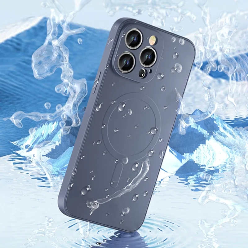 For iPhone 14 Pro Max Magnetic Phone Case TPU Anti-Scratch Cover Compatible with MagSafe - Grey