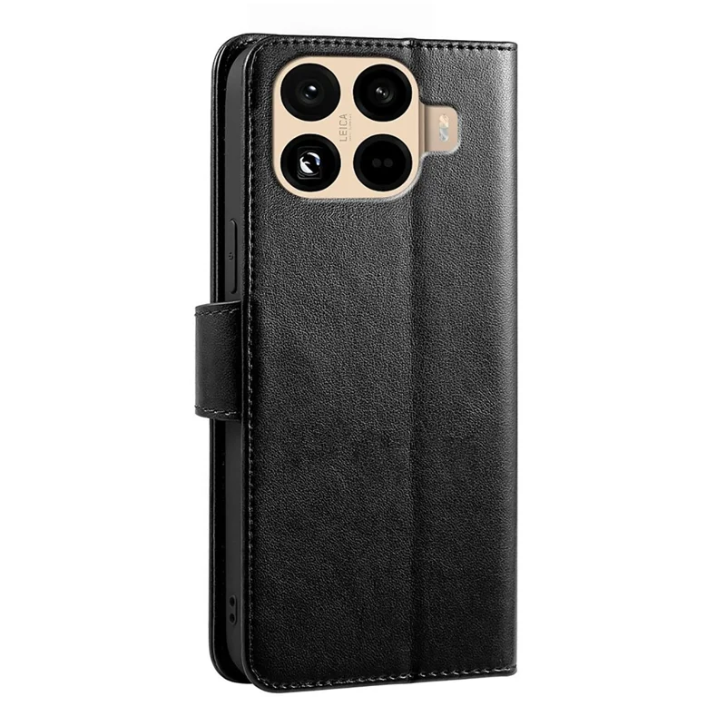 For Xiaomi 17T Pro Case Stand Card Holder Wallet Leather Phone Cover - Black