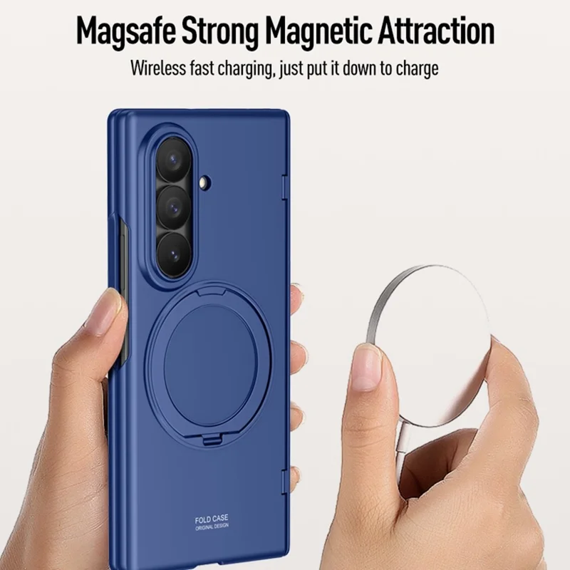 For Samsung Galaxy Z Fold8 Ultra Case Kickstand Skin Touch PC Phone Cover Built-In Screen Protector - Black