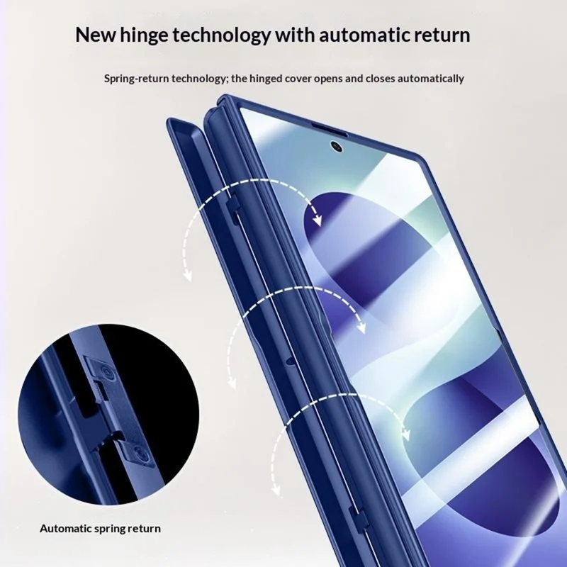 For Samsung Galaxy Z Fold8 Ultra Case Kickstand Hard PC Phone Cover with HD Tempered Glass Film - Black