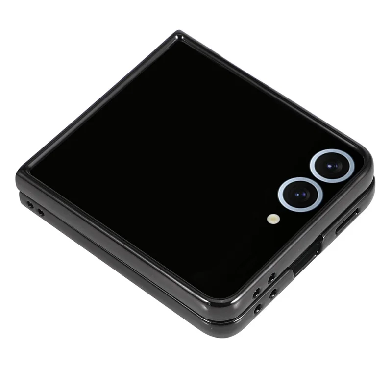 For Samsung Galaxy Z Flip8 Case Electroplating TPU + PC Sparkling Glitter Phone Back Cover - Black