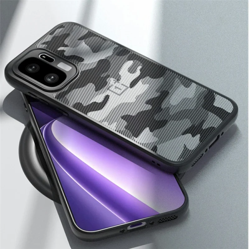 IBMRS Custodia per OnePlus Ace 6 Ultra 5G, Struttura Morbida in TPU e Retro Rigido in PC, Protezione Antiurto - Camuffamento Artistico