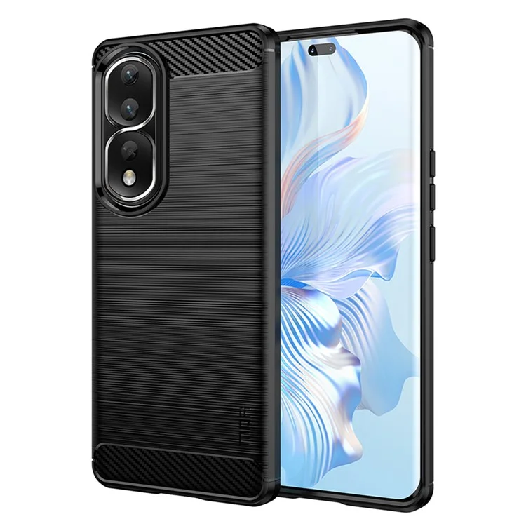 MOFI JK TPU Series-1 Para Honra 80 Pro 5G Anti-fall TPU Case Casa Carco Fibro de Figo de Fientido de Fie - Preto