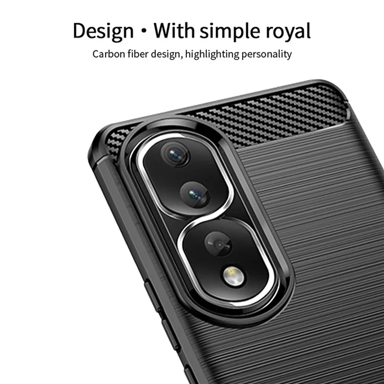 MOFI JK TPU Series-1 Para Honra 80 Pro 5G Anti-fall TPU Case Casa Carco Fibro de Figo de Fientido de Fie - Preto