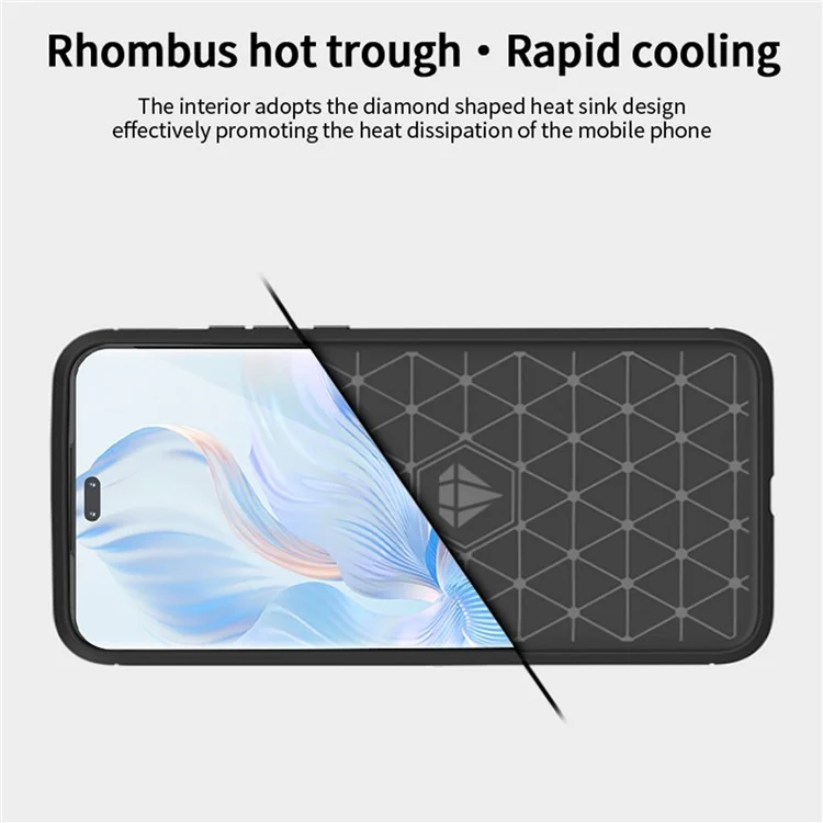 MOFI JK TPU Series-1 Para Honra 80 Pro 5G Anti-fall TPU Case Casa Carco Fibro de Figo de Fientido de Fie - Preto
