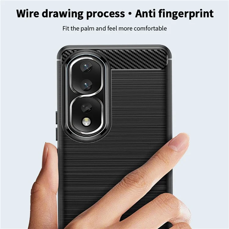 MOFI JK TPU Series-1 Para Honra 80 Pro 5G Anti-fall TPU Case Casa Carco Fibro de Figo de Fientido de Fie - Preto