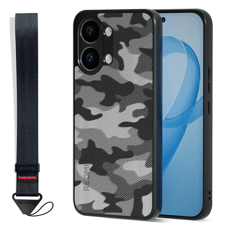 IBMRS Mobile Cover for Xiaomi Poco X8 Pro Max 5G Soft TPU + Hard PC Case with Wrist Strap (Precision Cutouts) - Artistic Camouflage