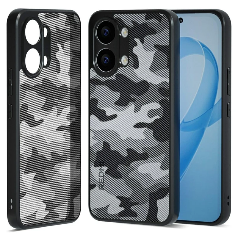IBMRS Mobile Cover for Xiaomi Poco X8 Pro Max 5G Soft TPU + Hard PC Case with Wrist Strap (Precision Cutouts) - Artistic Camouflage