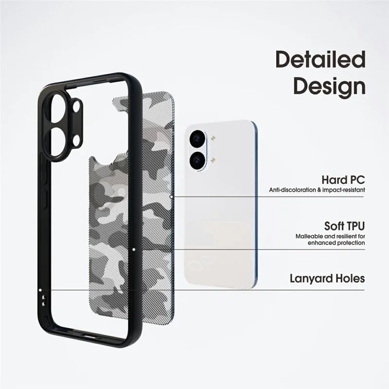 IBMRS Mobile Cover for Xiaomi Poco X8 Pro Max 5G Soft TPU + Hard PC Case with Wrist Strap (Precision Cutouts) - Artistic Camouflage