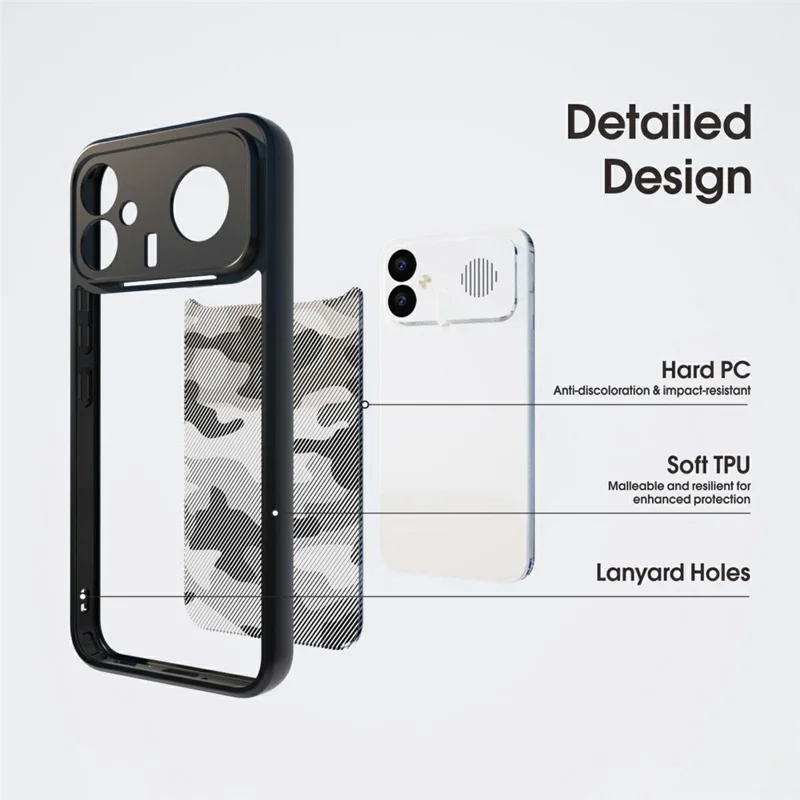 IBMRS Mobilbeskyttelse til Xiaomi Redmi K90 Max 5G, blød TPU + hård PC-task med håndløkke (præcise udsparinger) - Kunstnerisk camouflage