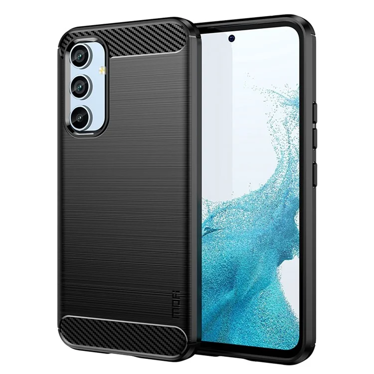 MOFI JK TPU Series-1 Drop-proof Phone Case для Samsung Galaxy A54 5G, защитный TPU чехол с карбоновой отделкой - чёрный
