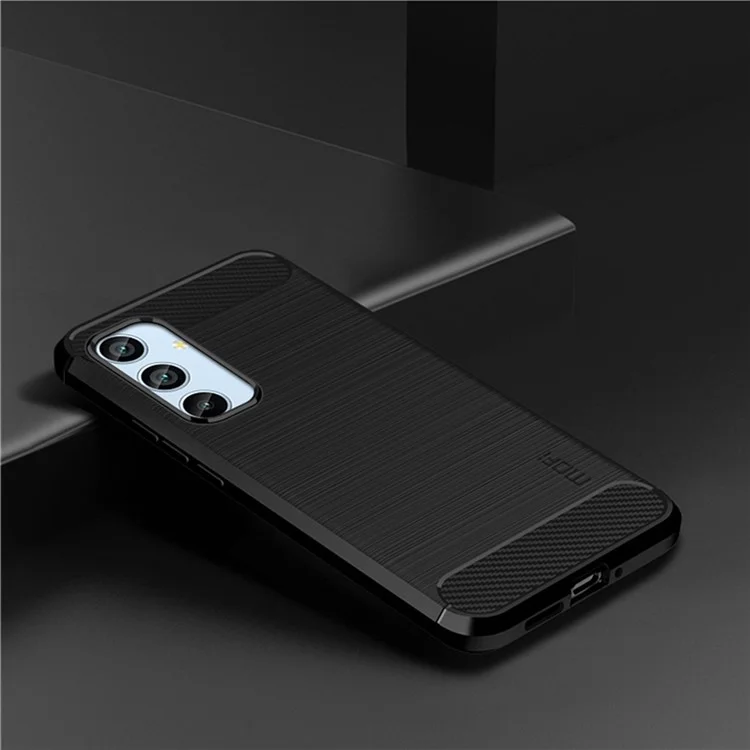MOFI JK TPU Series-1 Drop-proof Phone Case для Samsung Galaxy A54 5G, защитный TPU чехол с карбоновой отделкой - чёрный