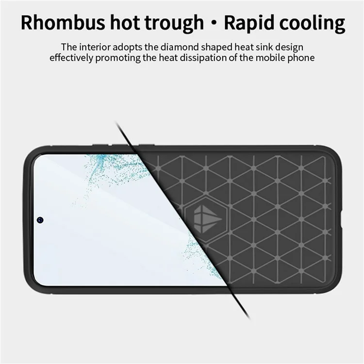 MOFI JK TPU Series-1 Drop-proof Phone Case для Samsung Galaxy A54 5G, защитный TPU чехол с карбоновой отделкой - чёрный