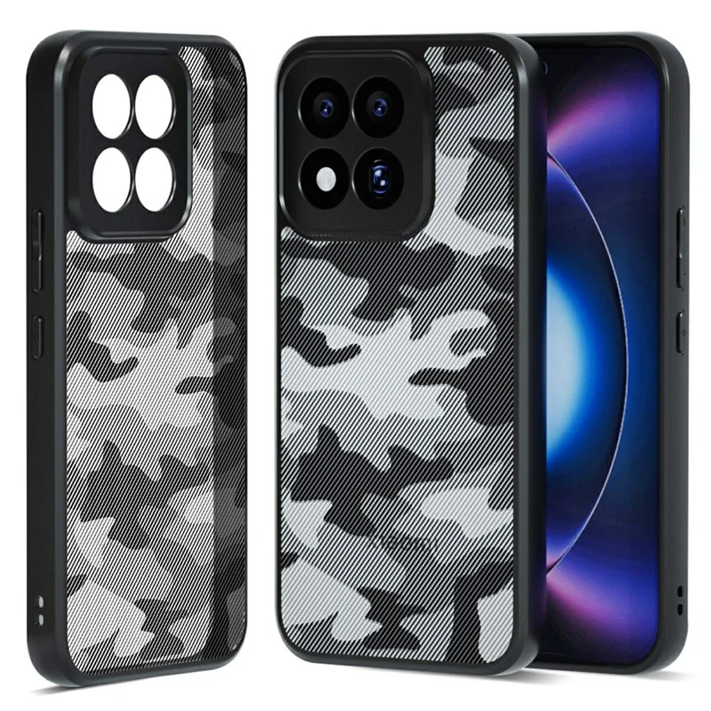 IBMRS Cover Mobile per Xiaomi 17 Max Morbido TPU + Custodia Rigida PC con Tracolla (Tagli Precisi) - Camuffamento Artistico