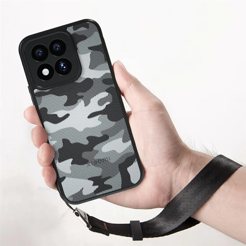 IBMRS Cover Mobile per Xiaomi 17 Max Morbido TPU + Custodia Rigida PC con Tracolla (Tagli Precisi) - Camuffamento Artistico