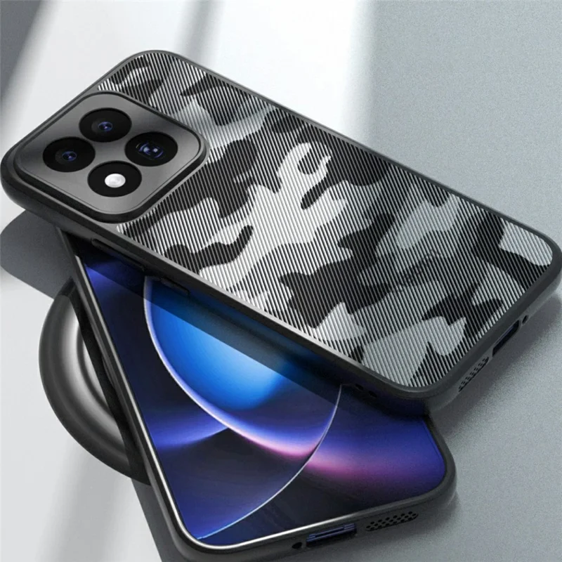 IBMRS Cover Mobile per Xiaomi 17 Max Morbido TPU + Custodia Rigida PC con Tracolla (Tagli Precisi) - Camuffamento Artistico