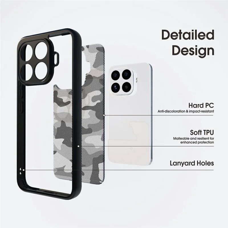 IBMRS Cover per Xiaomi 17T Pro in TPU Morbido + Custodia in PC Rigido con Laccetto (Ritagli Precisi) - Camuffamento Artistico