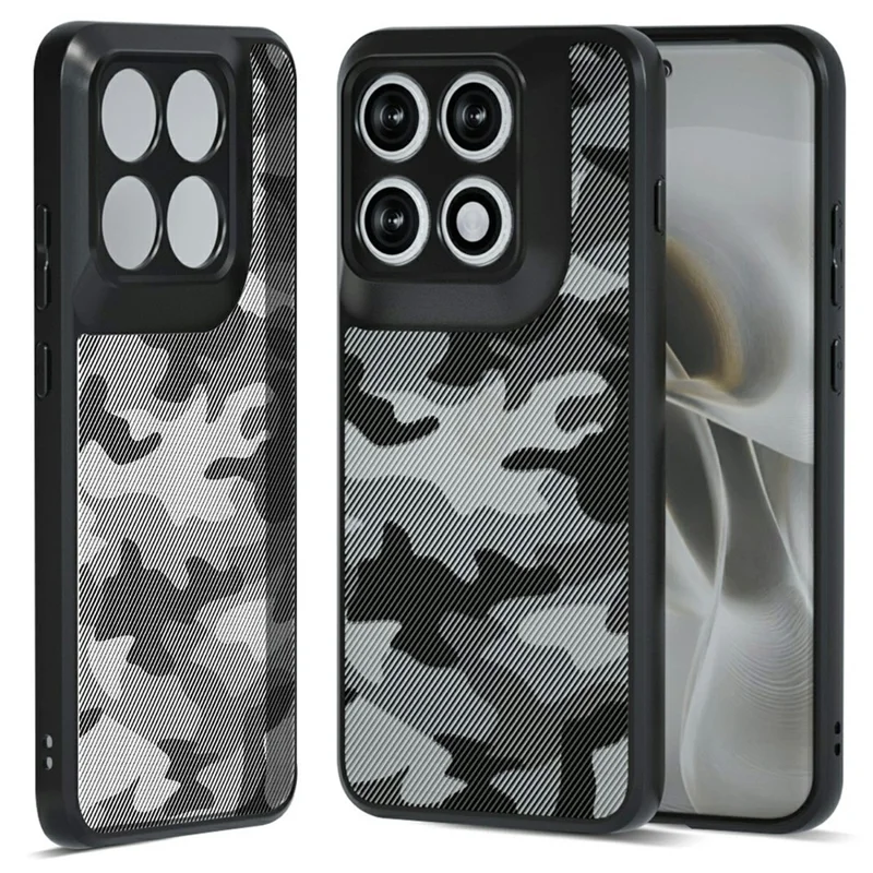 IBMRS Custodia per Motorola Edge 70 Pro 5G / 70 Pro+ 5G, Telaio in TPU Morbido e Retro in PC Rigido, Antiurto, Cover Artistica con Motivo Mimetico