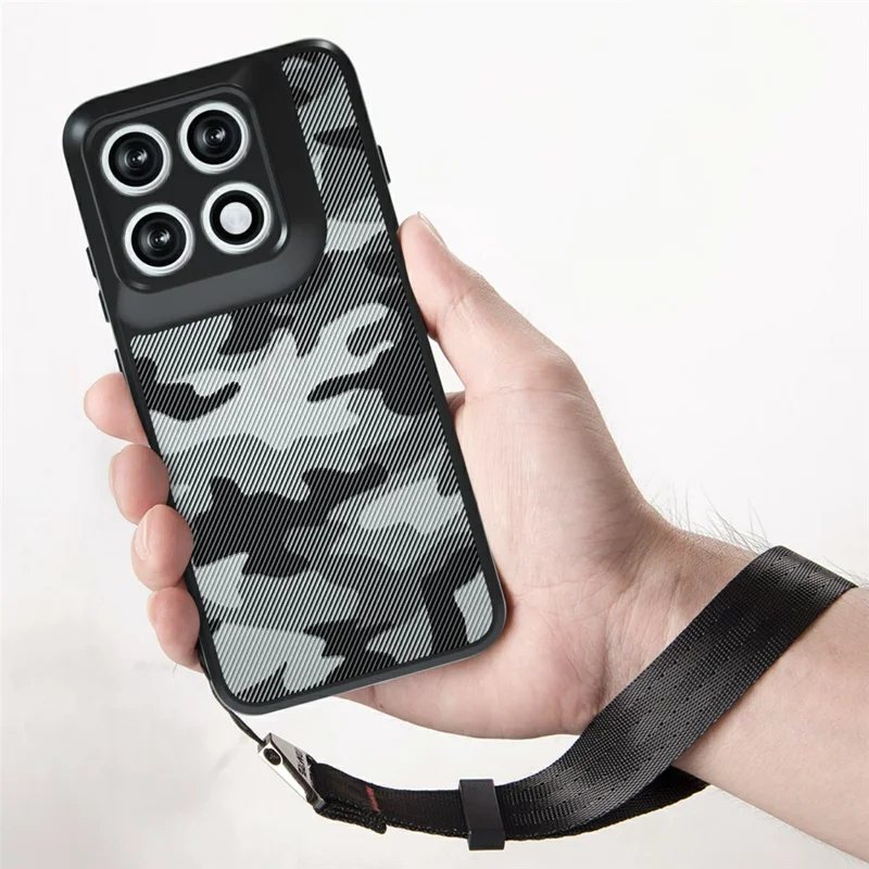 Cover IBMRS per Motorola Edge 70 Pro 5G / 70 Pro+ 5G, custodia morbida in TPU + rigida in PC con tracolla (taglio preciso) - Camuffamento artistico