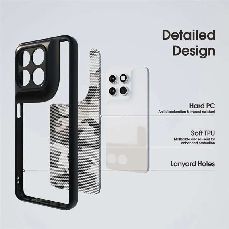 IBMRS For Motorola Moto G37 Power 5G Case Soft TPU Frame Hard PC Back Anti-Fall Phone Cover - Artistic Camouflage