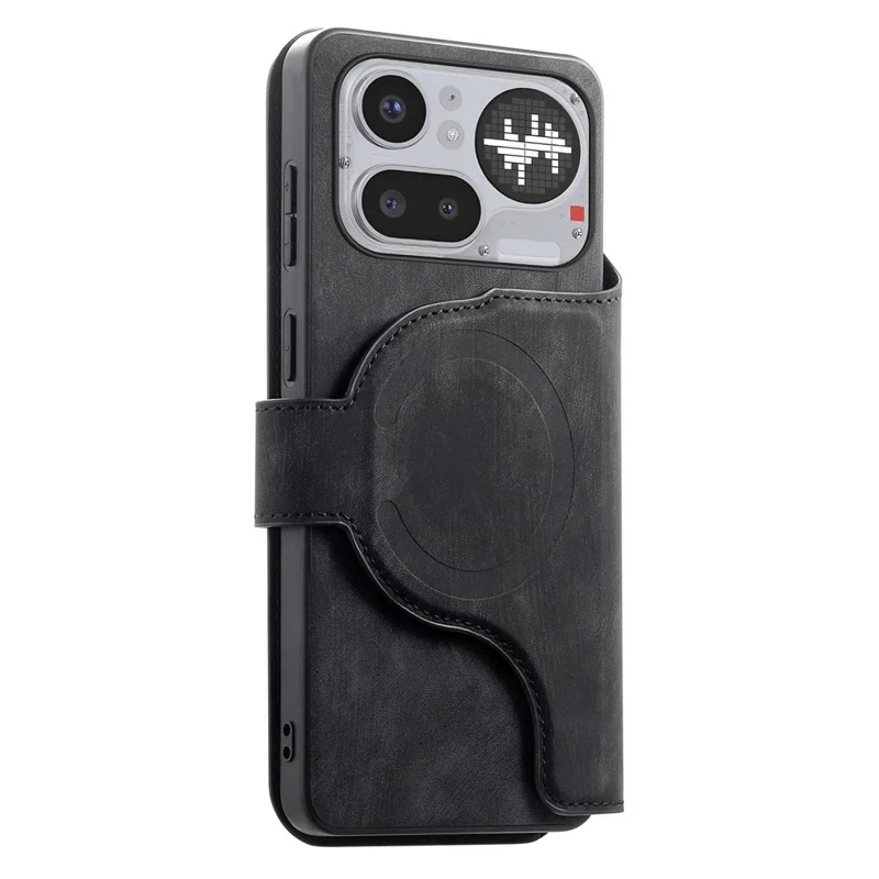 CASENEO MW-03 For Nothing Phone (4a) Pro Magnetic Case Detachable Leather Phone Wallet Cover - Black