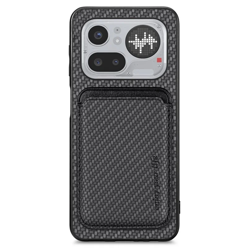 For Nothing Phone (4a) Pro Magnetic Case Detachable Card Holder Phone Back Cover - Black