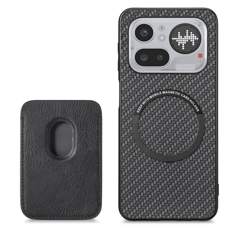 For Nothing Phone (4a) Pro Magnetic Case Detachable Card Holder Phone Back Cover - Black