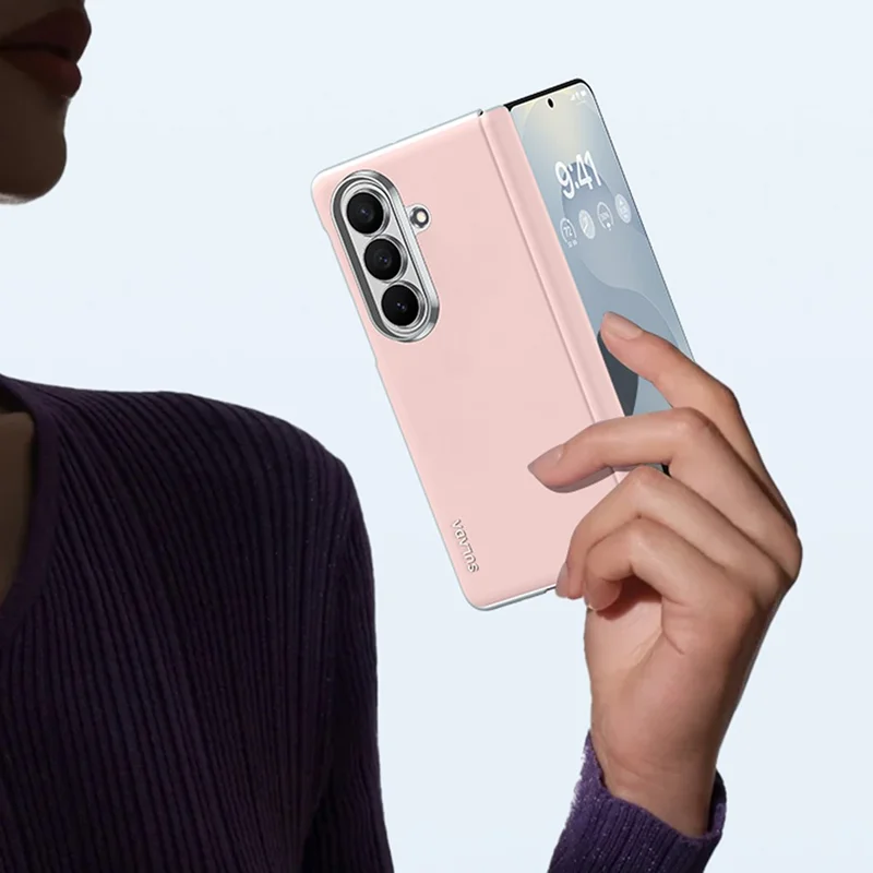 SULADA для Samsung Galaxy Z Fold8 Ultra Магнитный чехол Кожаный чехол с защитой шарнира - Розовый