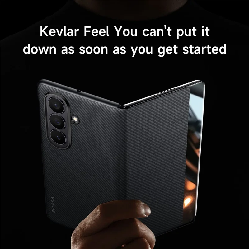 SULADA per Samsung Galaxy Z Fold8 Ultra Custodia Magnetica con Finestra di Visualizzazione, Cover in Pelle per Telefono con Accensione/Spegnimento Automatico - Nero