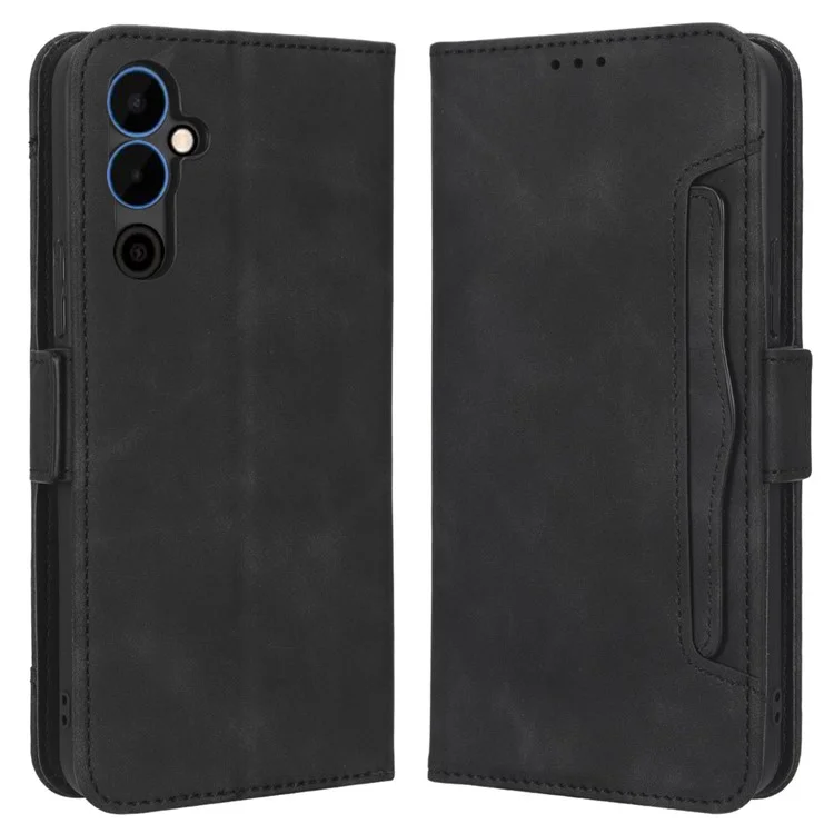 Per TECNO Pova Neo 2 4G / LG6n Custodia per Telefono con Chiusura Magnetica, Supporto, Slot Multipli per Schede, in Pelle PU - Nero