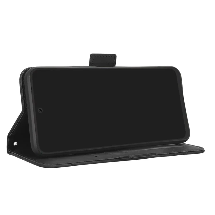 Per TECNO Pova Neo 2 4G / LG6n Custodia per Telefono con Chiusura Magnetica, Supporto, Slot Multipli per Schede, in Pelle PU - Nero