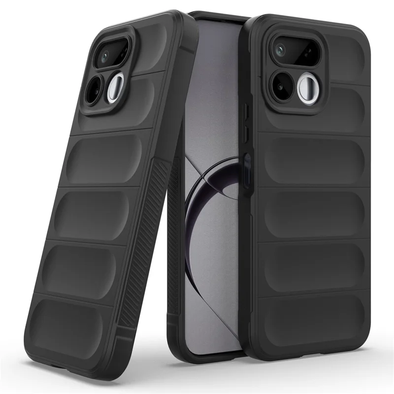 Чехол для Realme 16T 5G, антиударный мягкий чехол из ТПУ, прочная задняя панель — черный