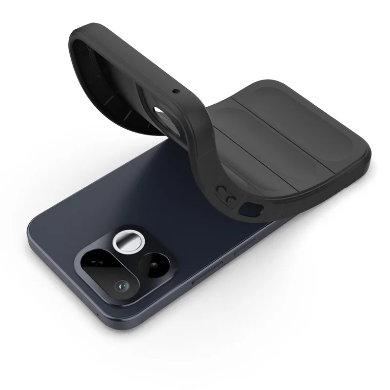 Чехол для Realme 16T 5G, антиударный мягкий чехол из ТПУ, прочная задняя панель — черный