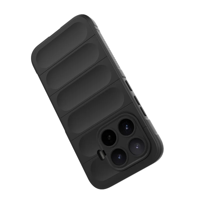 Funda para teléfono Xiaomi 17T anti-caídas, carcasa trasera resistente de TPU blando - Negro