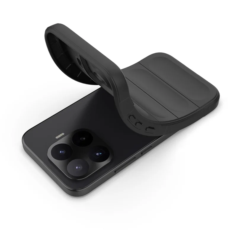 Funda para teléfono Xiaomi 17T anti-caídas, carcasa trasera resistente de TPU blando - Negro
