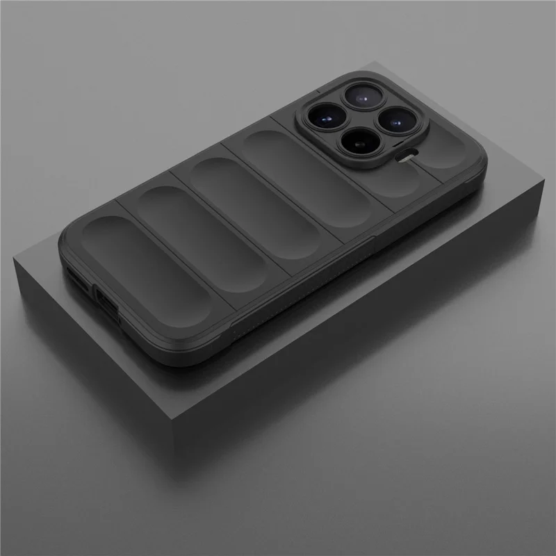 Funda para teléfono Xiaomi 17T anti-caídas, carcasa trasera resistente de TPU blando - Negro