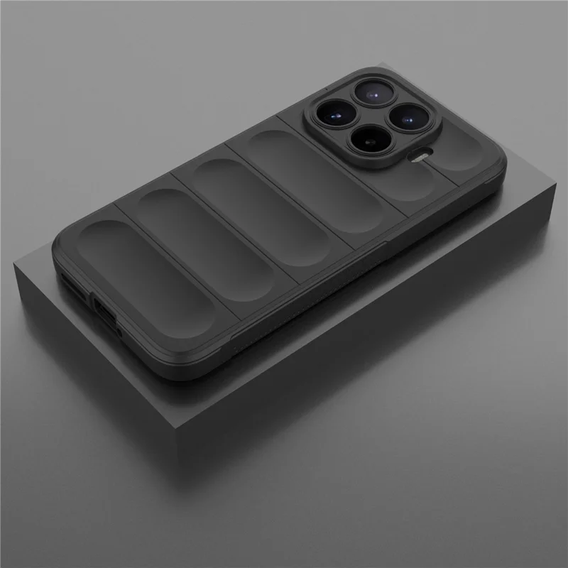 For Xiaomi 17T Pro Phone Case Anti-Drop Soft TPU Rugged Back Cover - Black