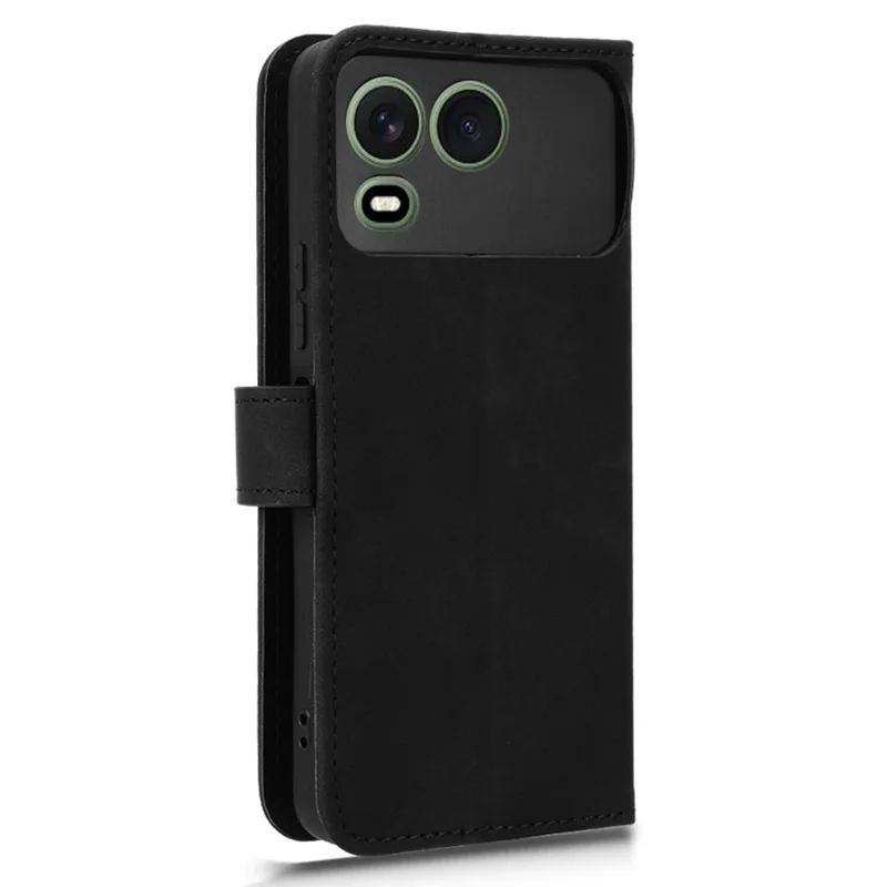 Coque en cuir pour itel A200, housse rabattable avec stand, anti-chute, toucher peau, portefeuille, noir