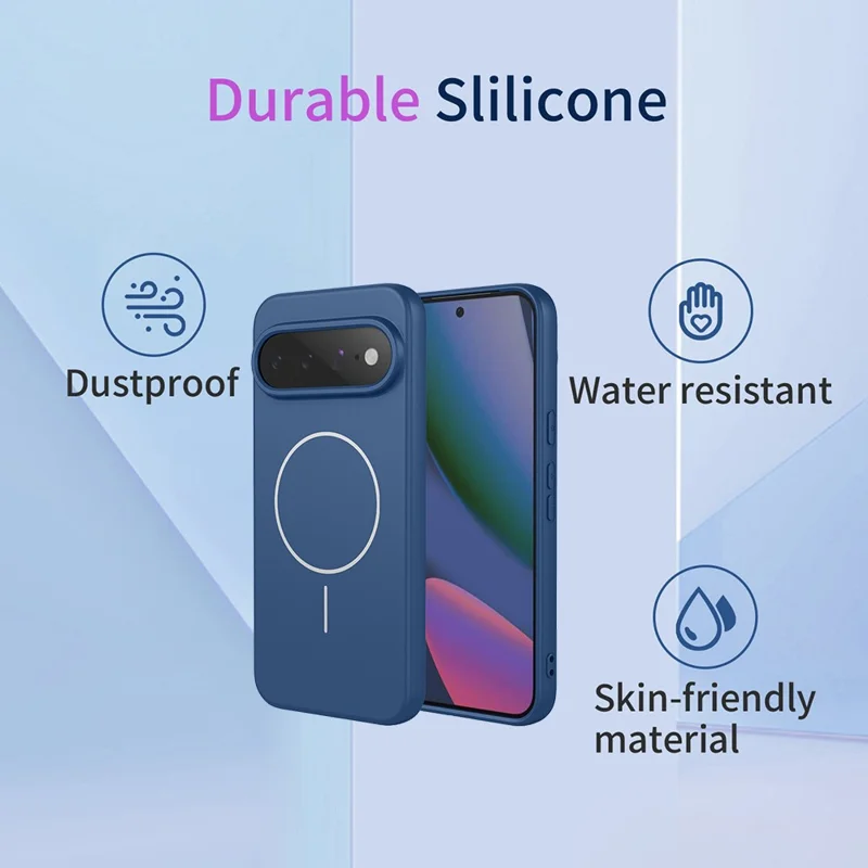 Coque magnétique pour Google Pixel 11 Pro XL, coque arrière souple en TPU anti-chute - Bleu